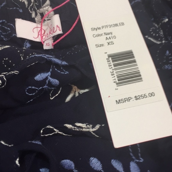 Parker Off the Shoulder Embroidered Top Sz XS NWT - Picture 5 of 6